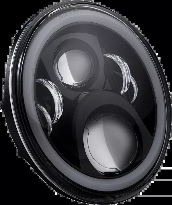 Custom Dynamics ProGLOW™ 7″ Headlamp – With Adapter – Black