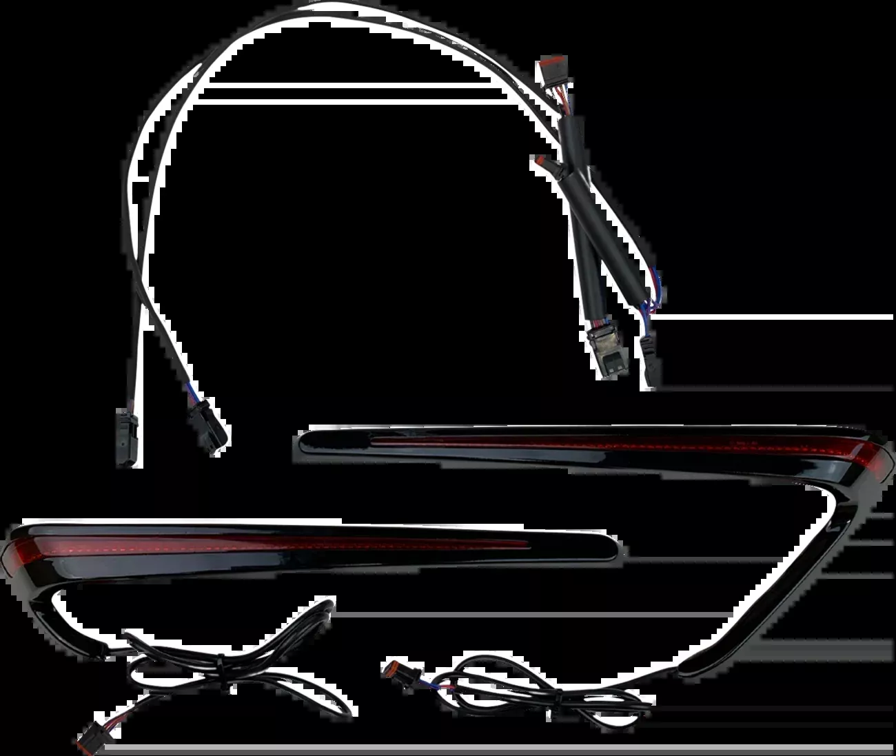 Custom Dynamics Red Lens LED Saddlebag Lights for 2018-2024 Harley Low Rider