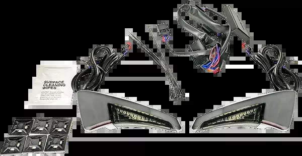 Custom Dynamics Sequential Tour Pak Seat Back Rest LED Lights – Chrome/Smoke – FLH