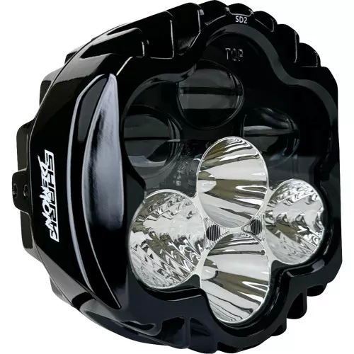 Custom Dynamics Shark Demon LED Headlight for Harley Dyna, Softail, Sportster