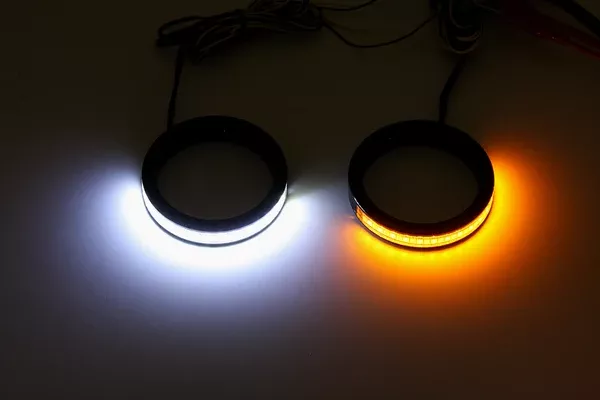 Custom Dynamics Turn Signals With Daytime Running Light – 37 MM – Black