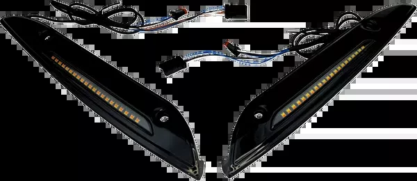 Custom Dynamics Windshield Trim - Sequential Turn Signal - Black