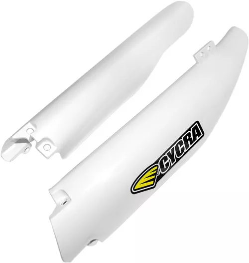 Cycra White Plastic Lower FrontFork Guards (1CYC-6904-42)