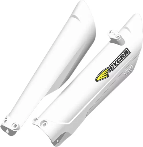 Cycra White Plastic Lower FrontFork Guards (1CYC-6908-42)