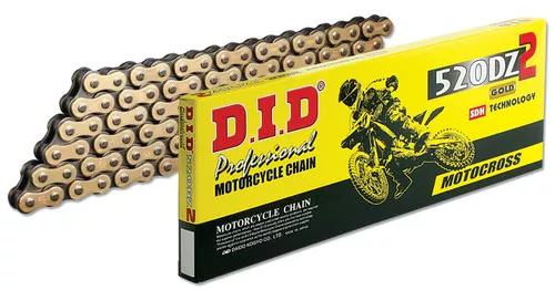 DID 520DZ2 Series Drive Chain - 120 Links - Gold (M520DZ2X120RB)