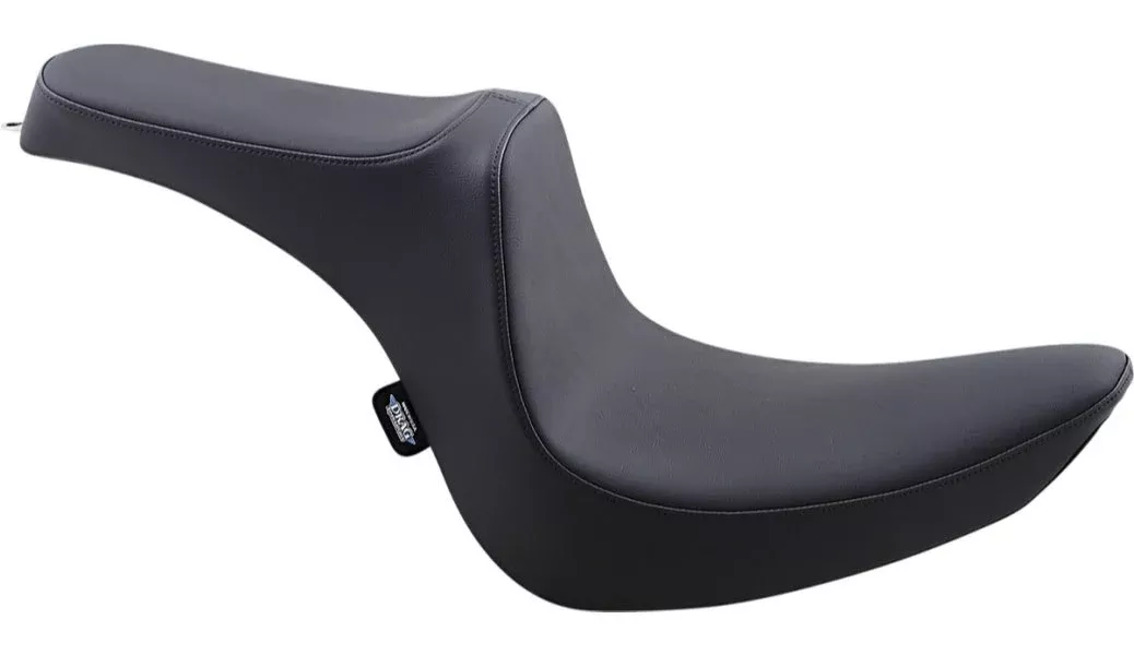 Drag Black Predator III 2-Up Smooth Vinyl Seat Harley Softail 06-17