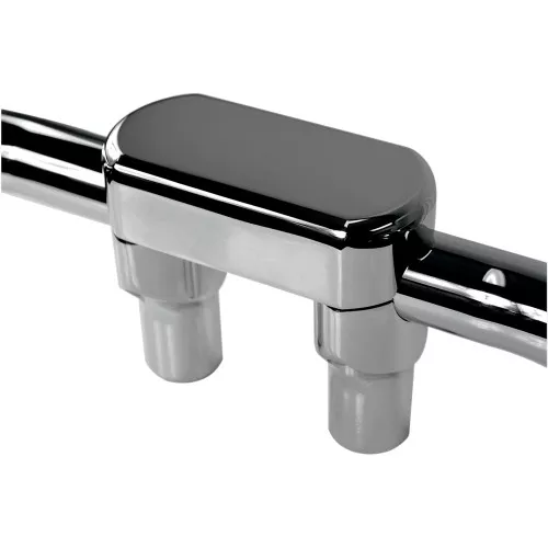 Drag Specialties 3″ Straight Handlebar Risers/Top Clamp Kit for 1.5″ Bars – Chrome