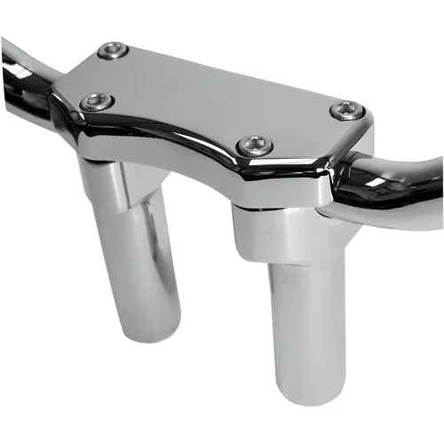 Drag Specialties 4″ Straight Handlebar Risers/Top Clamp Kit – Chrome