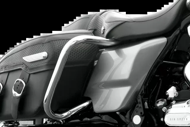 Drag Specialties Big Buffalo Chrome Saddlebag Guards Bars 1997-13 Harley Touring