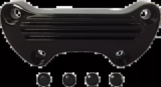 Drag Specialties Black Finned 1″ Handlebar Top Clamp for 99-17 Harley Davidson