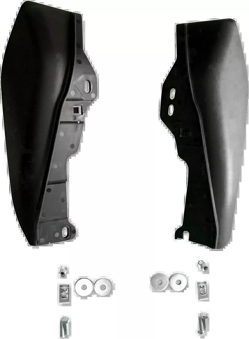 Drag Specialties Black Frame Mounted Heat Deflectors for 2009-24 Harley Touring