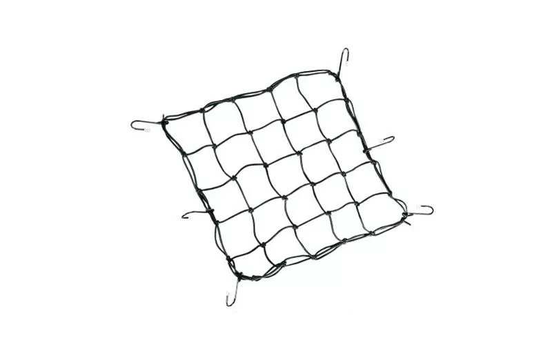 Drag Specialties Cargo Net with Vinyl Coated Metal Hooks -15″ x 15″ -Each