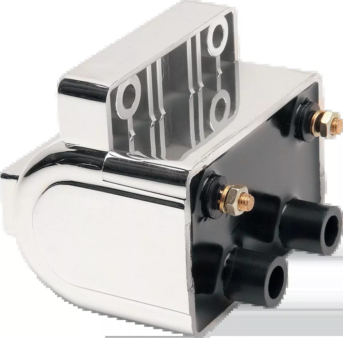 Drag Specialties Chrome 4 OHM 12V Dual Motorcycle Ignition Coil Harley 1970-2006