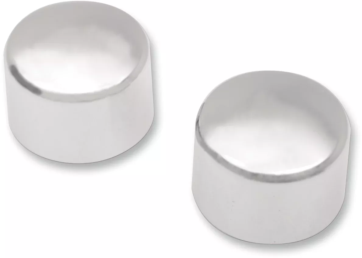 Drag Specialties Chrome Front Axle Nut Covers 2008-2023 Harley Touring Softail