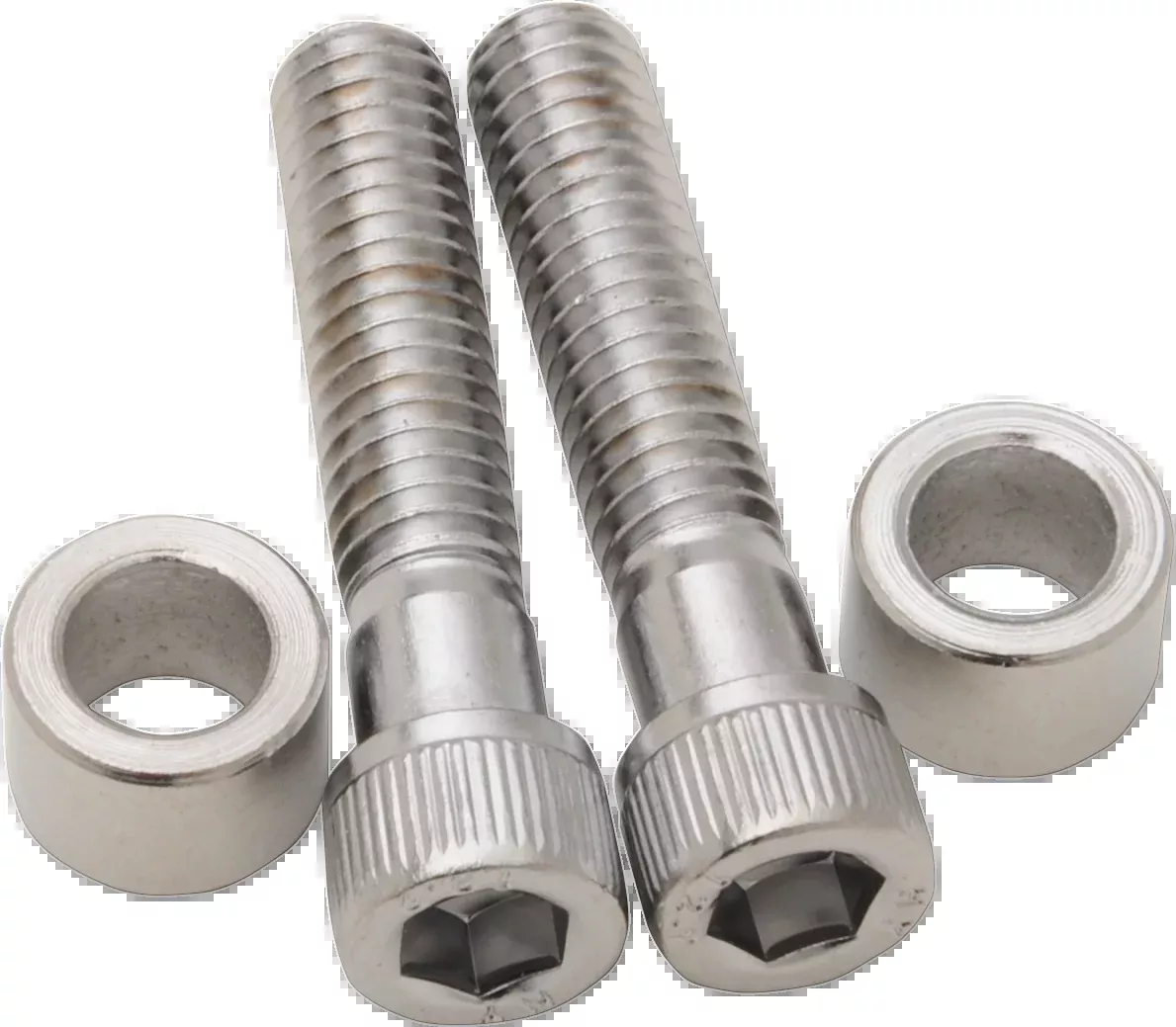 Drag Specialties Chrome Handlebar Clamp Screws & Spacers fits Harley Davidson