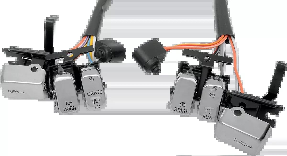 Drag Specialties Chrome Handlebar Switch Kit for 96-13 Harley Dyna Touring FXST