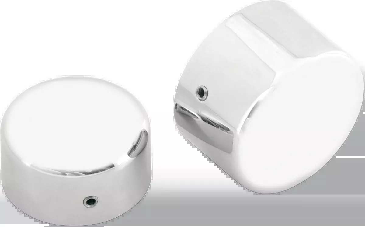 Drag Specialties Chrome Rear Axle Caps Covers 2008-2017 Harley FXD FXST FLST