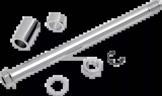 Drag Specialties Chrome Rear Motorcycle Axle Kit 2008-2017 Harley Dyna FXD FXDB