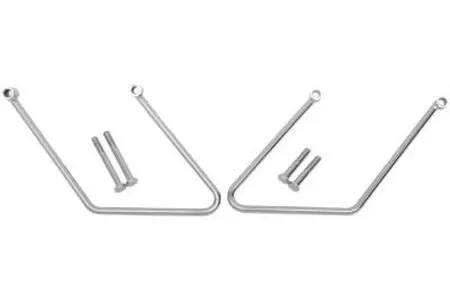 Drag Specialties Chrome Saddlebag Support Brackets for ’00-05 FXST, ’00-11 FLST Models (except FXSTD, ’07-11 FLSTF) Two-Bolt Mount