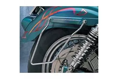 Drag Specialties Chrome Saddlebag Support Brackets for ’82-94 FXR Models Replaces OEM #90587-85