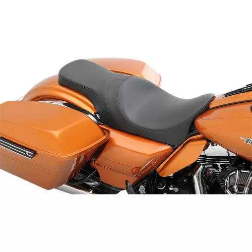 Drag Specialties Forward Predator 2-Up Seat for 2008-2023 Harley Touring – Solar Reflective Leather