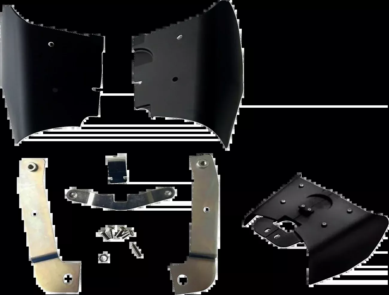 Drag Specialties Frame Mounted Heat Air Deflectors for 2008-2017 Harley Softail