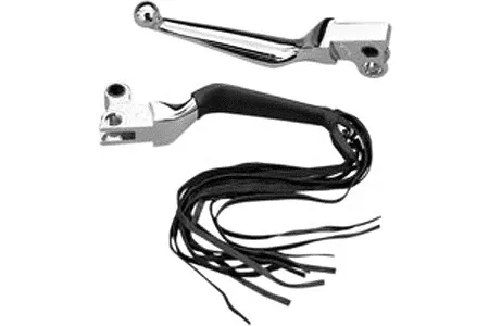 Drag Specialties Fringed Leather Lever Covers for ’84-95 H-D-Pair