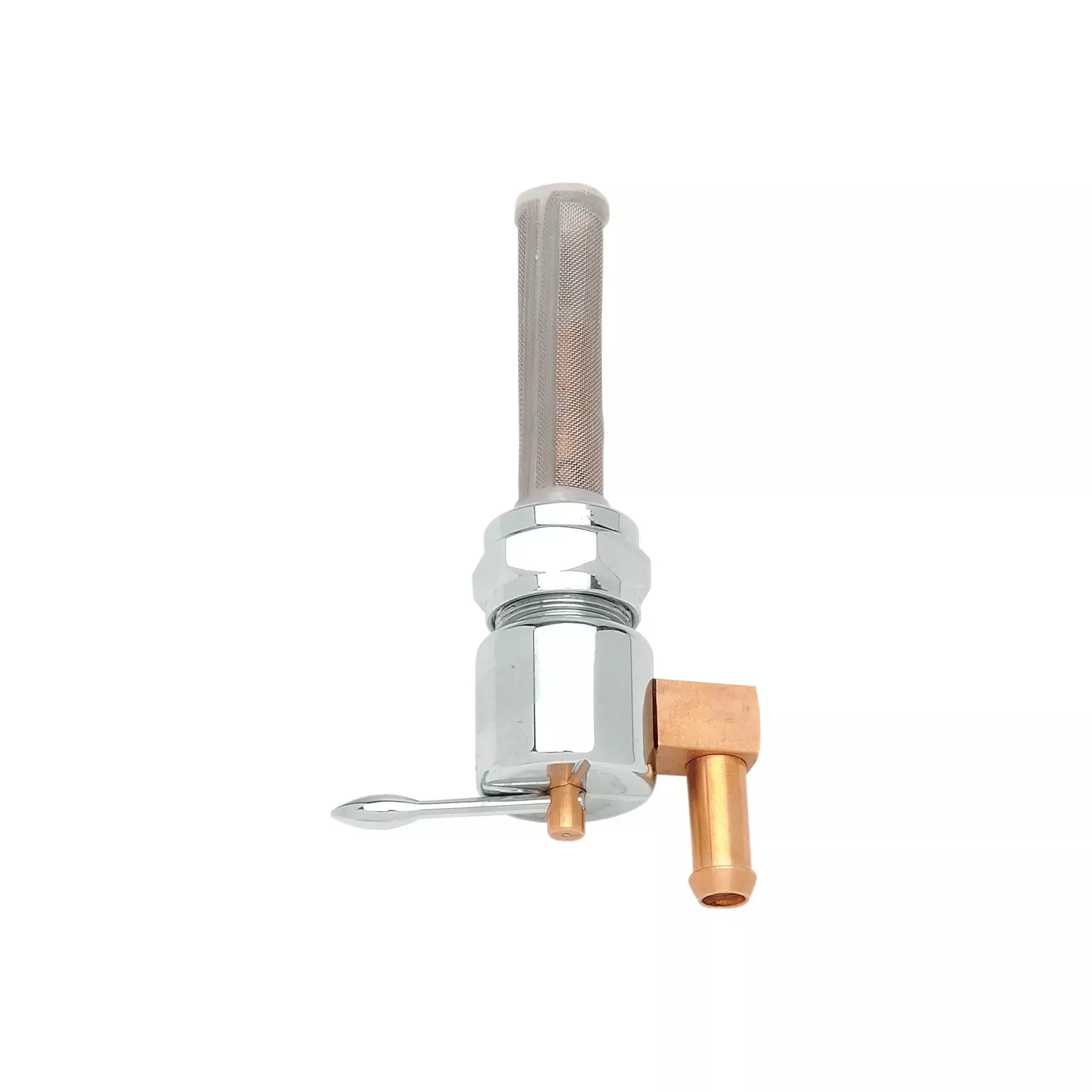 Drag Specialties Fuel Petcock Rear Facing Outlet, Chrome