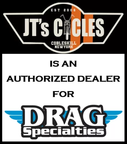 Drag Specialties Gloss Black Scalloped Handlebar Clamp for 74-17 Harley Davidson