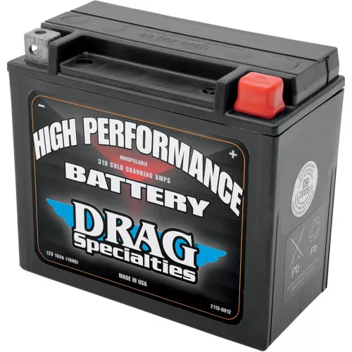 Drag Specialties High Performance Battery for Harley - Repl. OEM #65989-97A