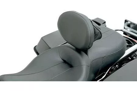 Drag Specialties Large Pivoting Pad (10 x 7.5") Driver Backrest Assembly Kit for '88-Present Dresser/Touring Models -Tall Bar, Solar Reflective Leather Frame Mount EZ Glide Mechanism is sold separately