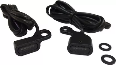 Drag Specialties LED Handlebar Marker Lights - Black/Smoke-2040-2135