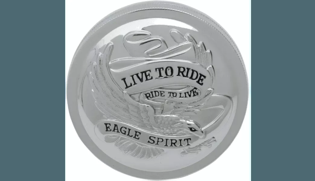 Drag Specialties Live To Ride Gas Cap '82-96 Harley Davidson Models -Chrome Vented Cap