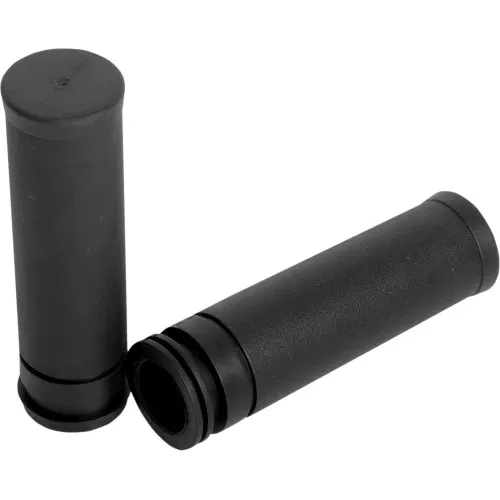 Drag Specialties OEM-Style Replacement Rubber Grips for Harley Electronic Throttle – Black