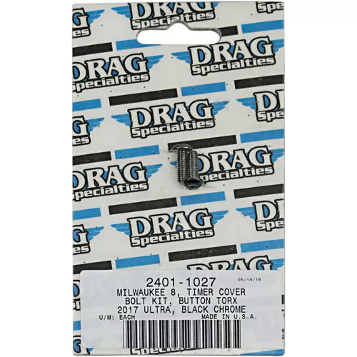 Drag Specialties Points Cover Bolt Kit for Harley M-Eight – Black Chrome