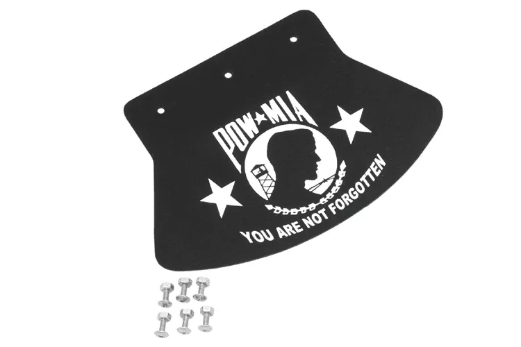 Drag Specialties POW-MIA Rubber Mud Flap -Large (Each)