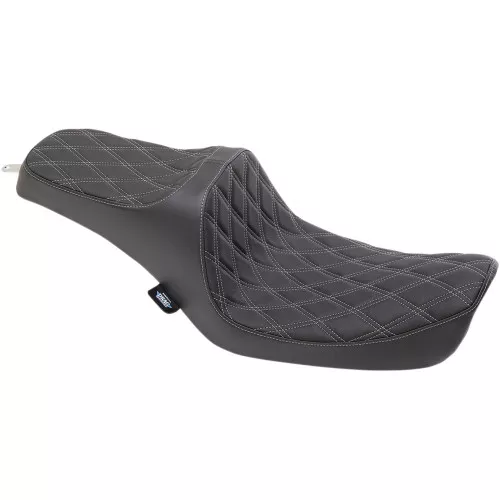 Drag Specialties Predator III Diamond Seat for 1996-2003 Harley Dyna - Silver