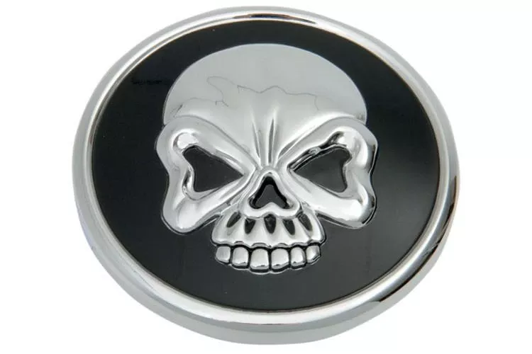 Drag Specialties Raised Skull Gas Cap for 82-E96 H-D Models-Non-Vented