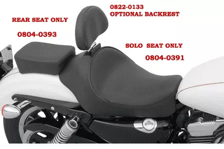 Drag Specialties Rear Seat for '04-Up XL-Smooth