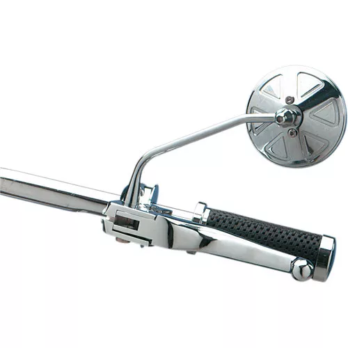 Drag Specialties Round Series Mirror for Harley - Thin Stem
