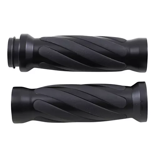 Drag Specialties Rubber Insert Grips for Harley Electronic Throttle