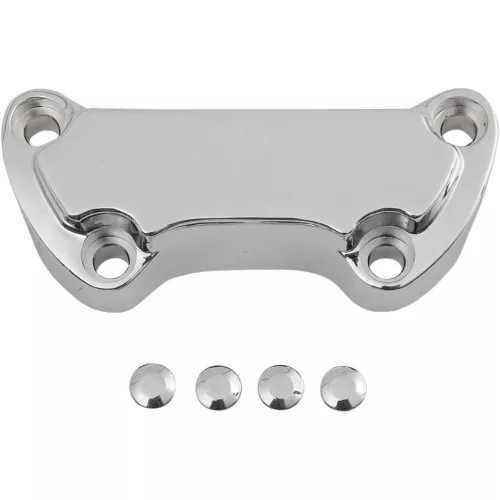 Drag Specialties Scalloped Handlebar Top Clamp for Harley - Chrome