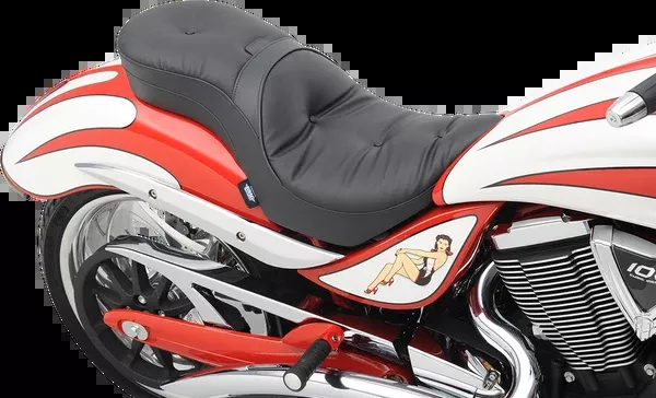 Drag Specialties Seats Low Profile Seat – Driver’s Backrest Compatible – Pillow – Jackpot