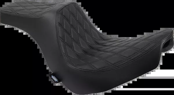 Drag Specialties Seats Predator III 2-Up Seat - Vinyl - Double Diamond - Black Stitching - FL/FX '18-'24