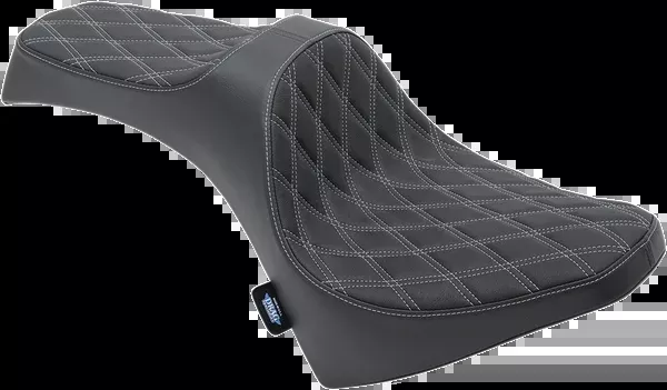 Drag Specialties Seats Predator III Seat - Double Diamond - Silver Stitching - Scout '15-'22