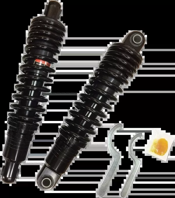 Drag Specialties Shocks Premium Ride-Height Adjustable Shocks – 13″ – Heavy Duty – Black