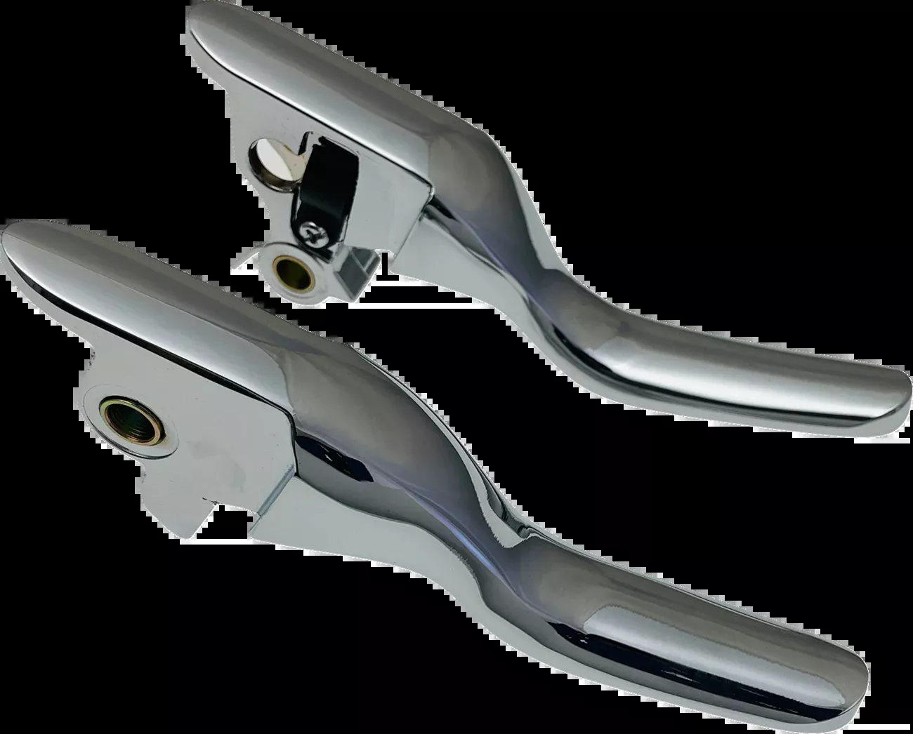 Drag Specialties Short Chrome Brake Clutch Hand Levers 2014-2022 Harley Touring
