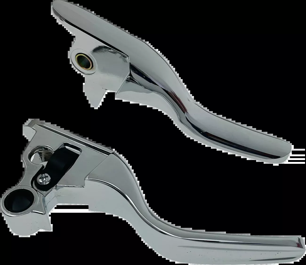Drag Specialties Short Chrome Brake Clutch Hand Levers 2018-2024 Harley Davidson