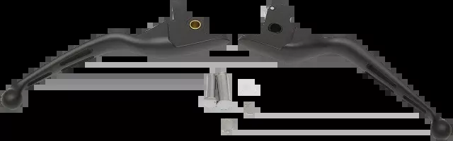 Drag Specialties Slotted Wide Blade Black Lever Set for 2014-2016 Harley Touring