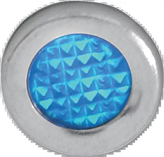 Drag Specialties Stainless Steel Bezel 0.3" Blue Snap-In Indicator Light Harley